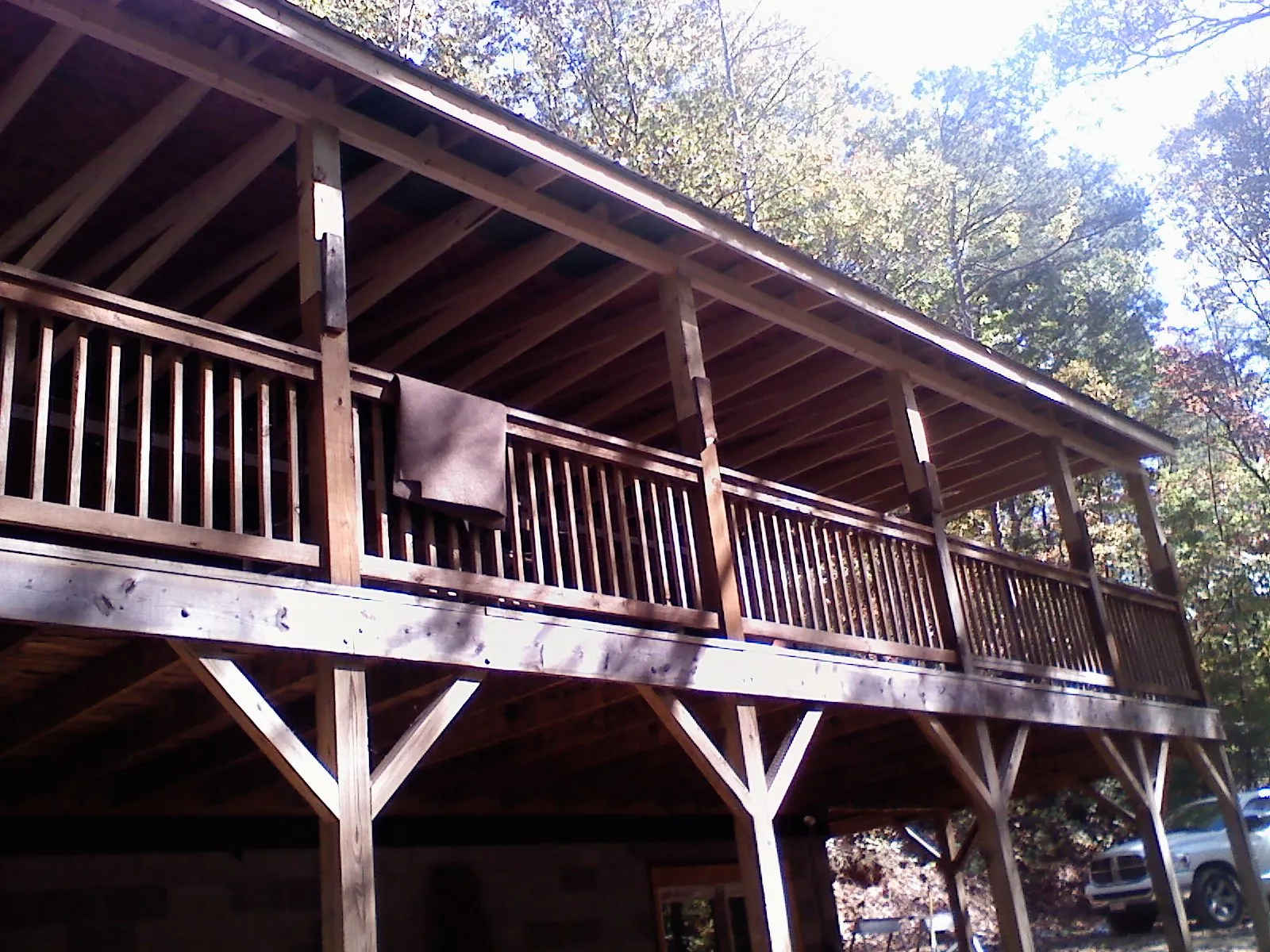 Timber framing under a new elevated porch and deck — Roof Leak Repair in Barrett by Roofing Brothers